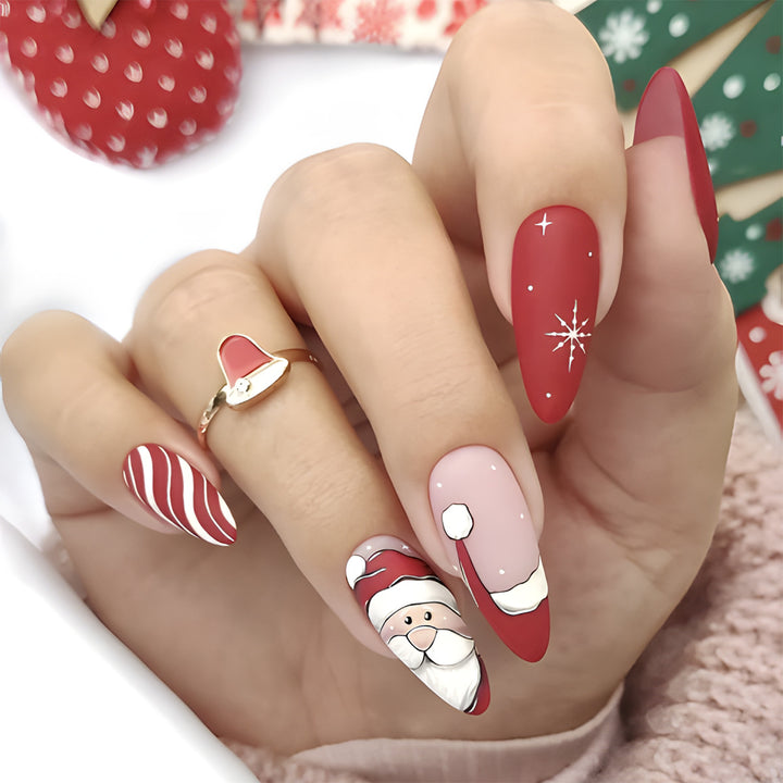Art nail set with festive Christmas design Kalsten