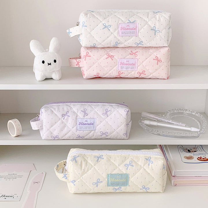 Quilted Pencil Case with Zipper