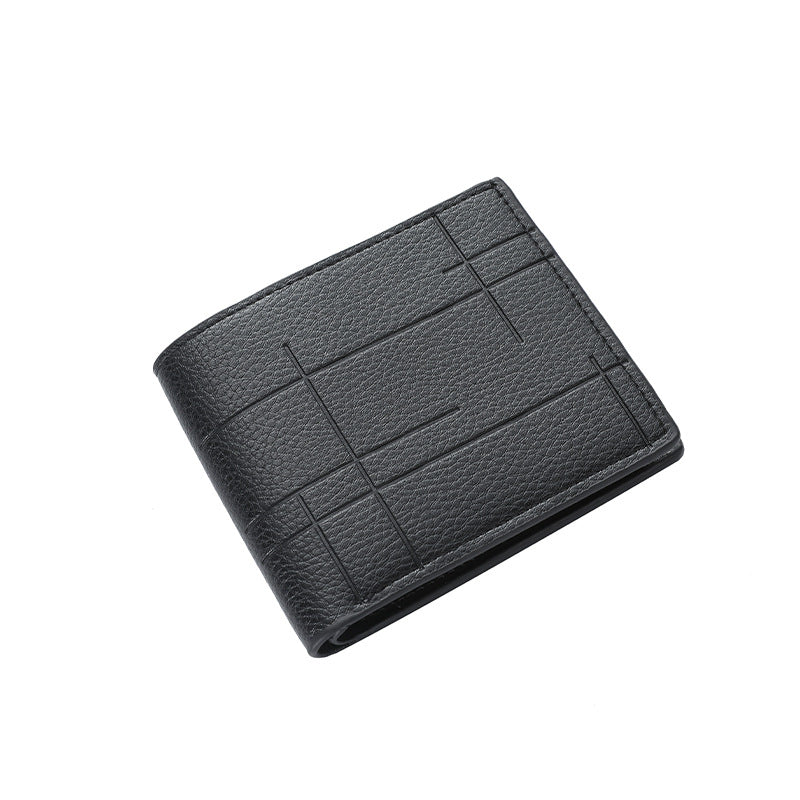Textured Bi-Fold Leather Wallet Kalsten