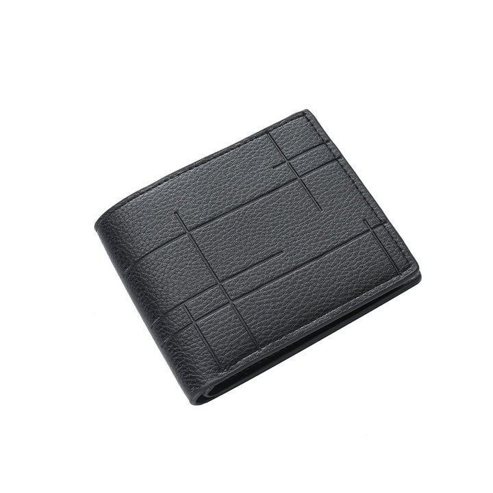Textured Bi-Fold Leather Wallet Kalsten