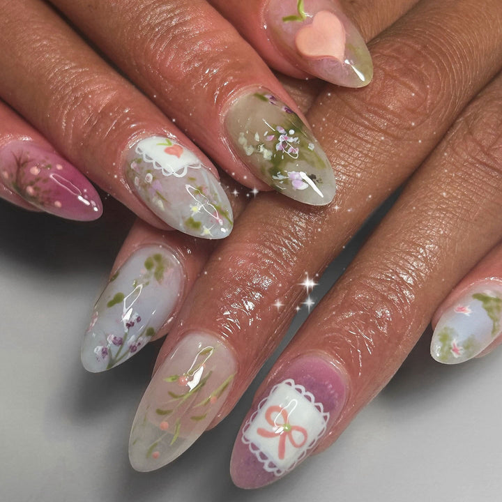 Artistic Floral Nail Art Design Set