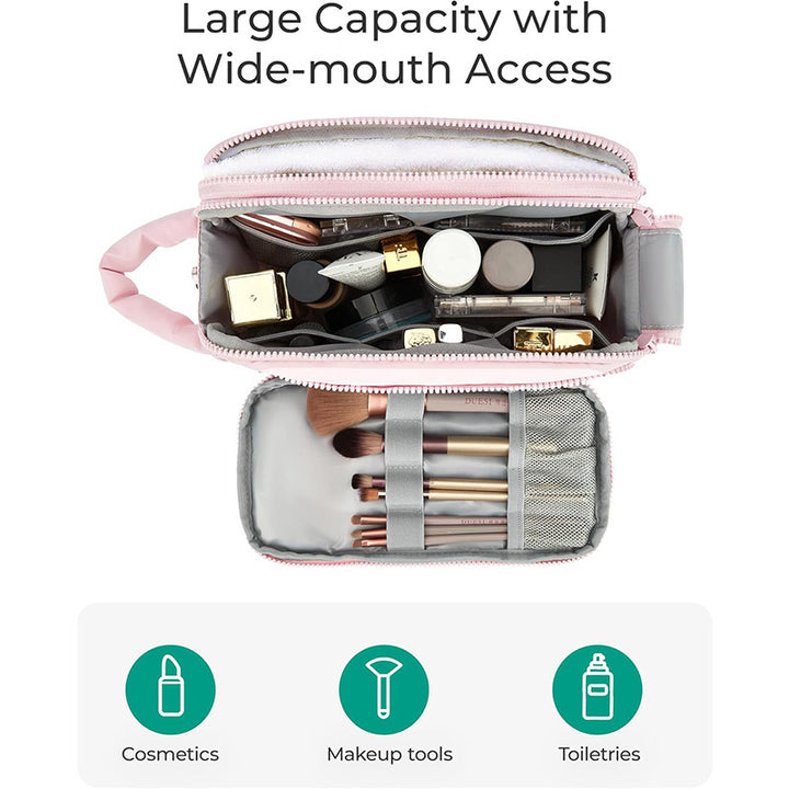 Cosmetic Organizer Bag with Multiple Compartments and Removable Interior Compartment Kalsten