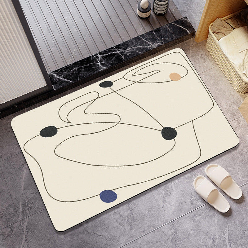 Geometric Patterned Bathroom Mat Kalsten