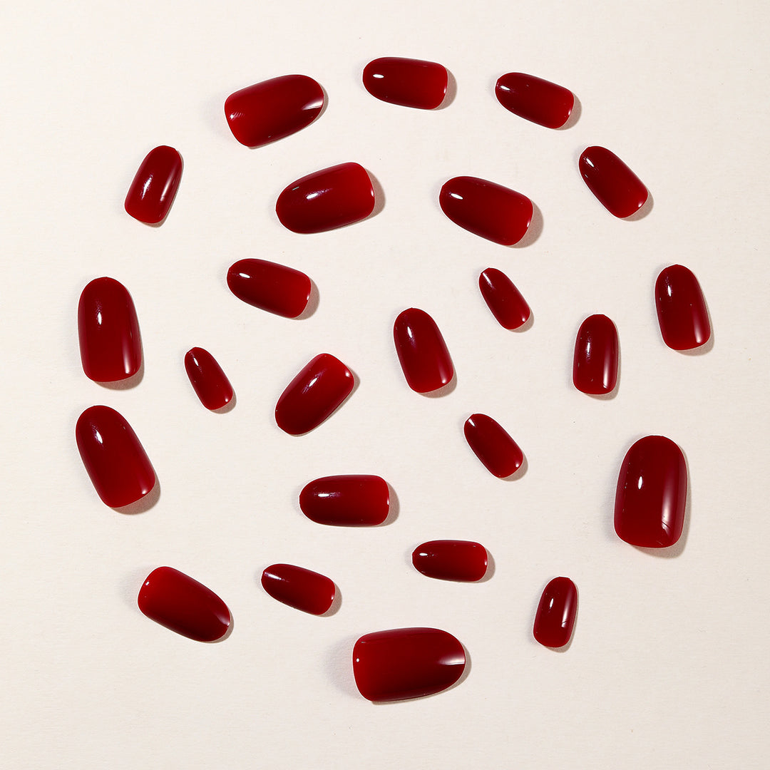 Glossy Almond-Shaped Nail Enhancements Kalsten