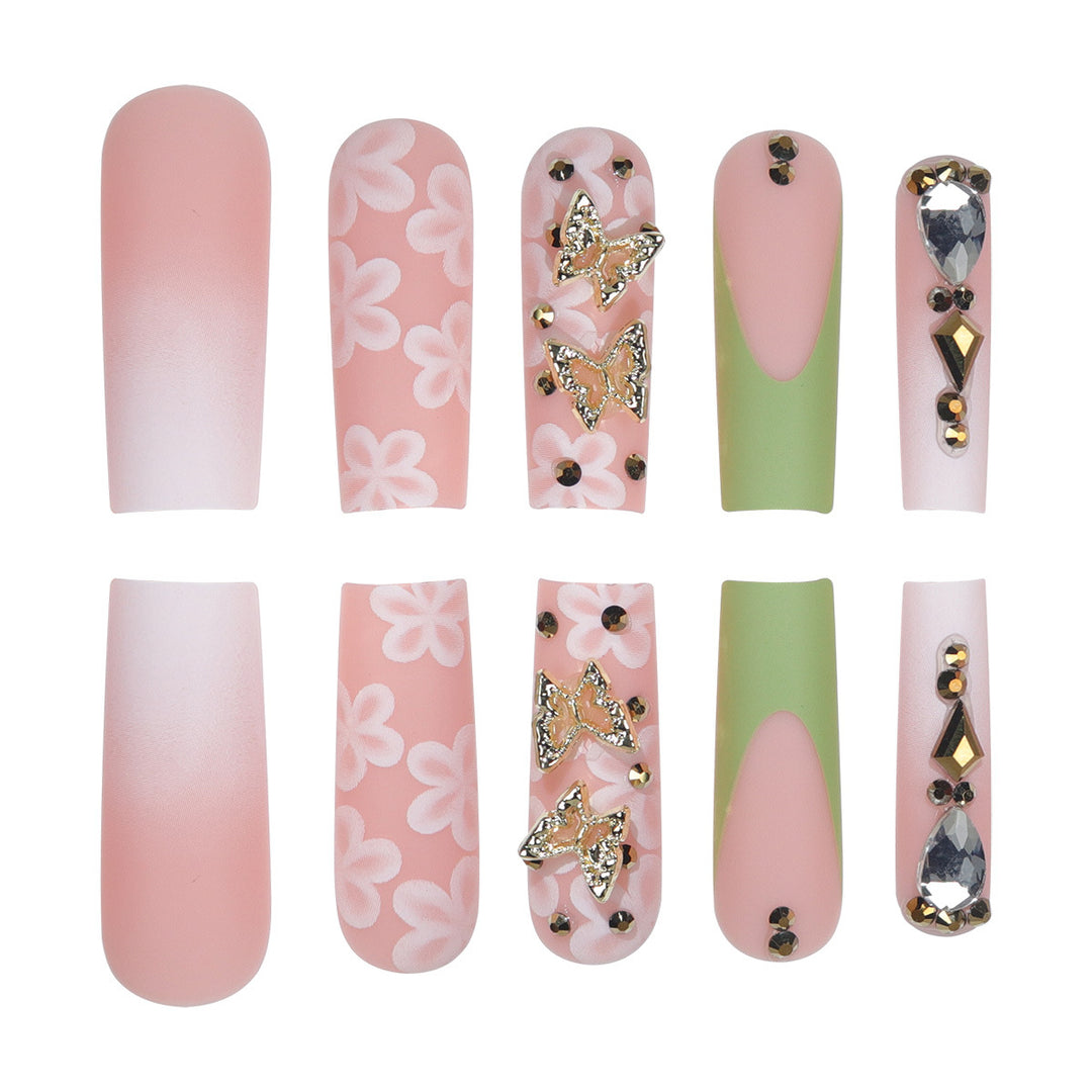 Floral-Inspired Press-On Nail Art Kalsten