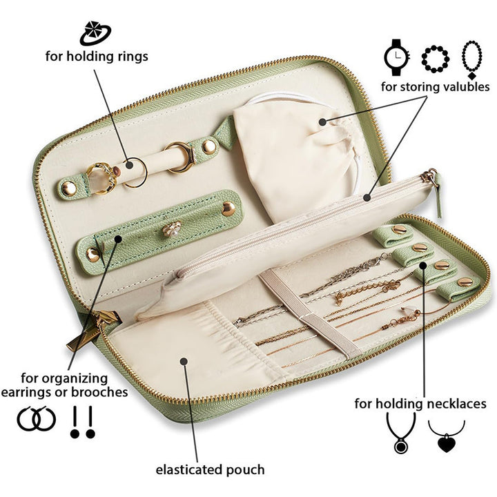 Jewelry Organizer Bag with Removable Inner Dividers Kalsten