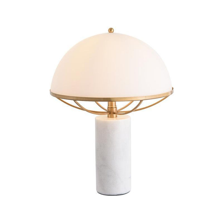 Artistic Marble and Metal Table Lamp