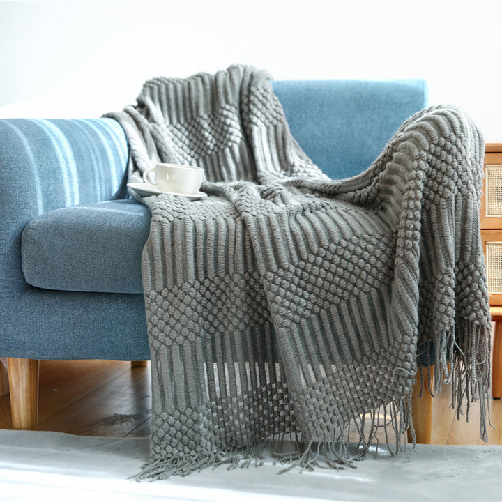 Stylish Textured Throw Blanket