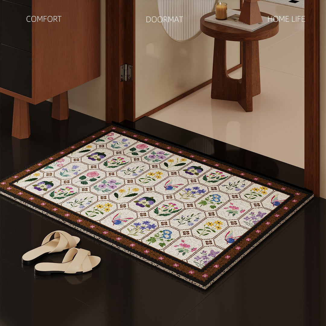 Decorative Floral Area Mat Kalsten