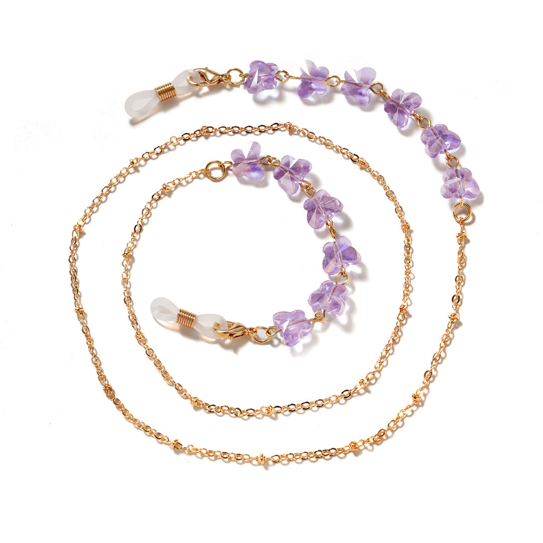 Floral Embellished Eyewear Chain Kalsten