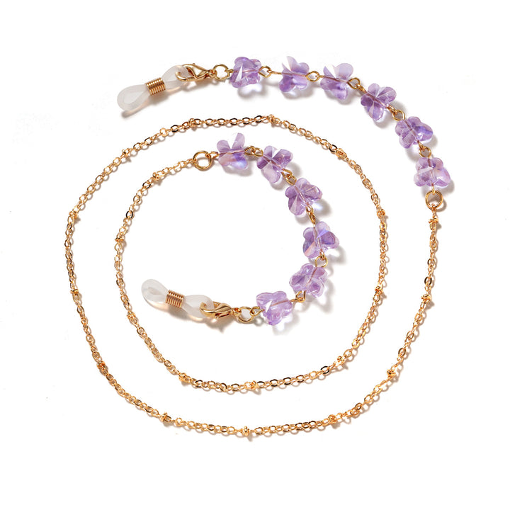 Floral Embellished Eyewear Chain Kalsten