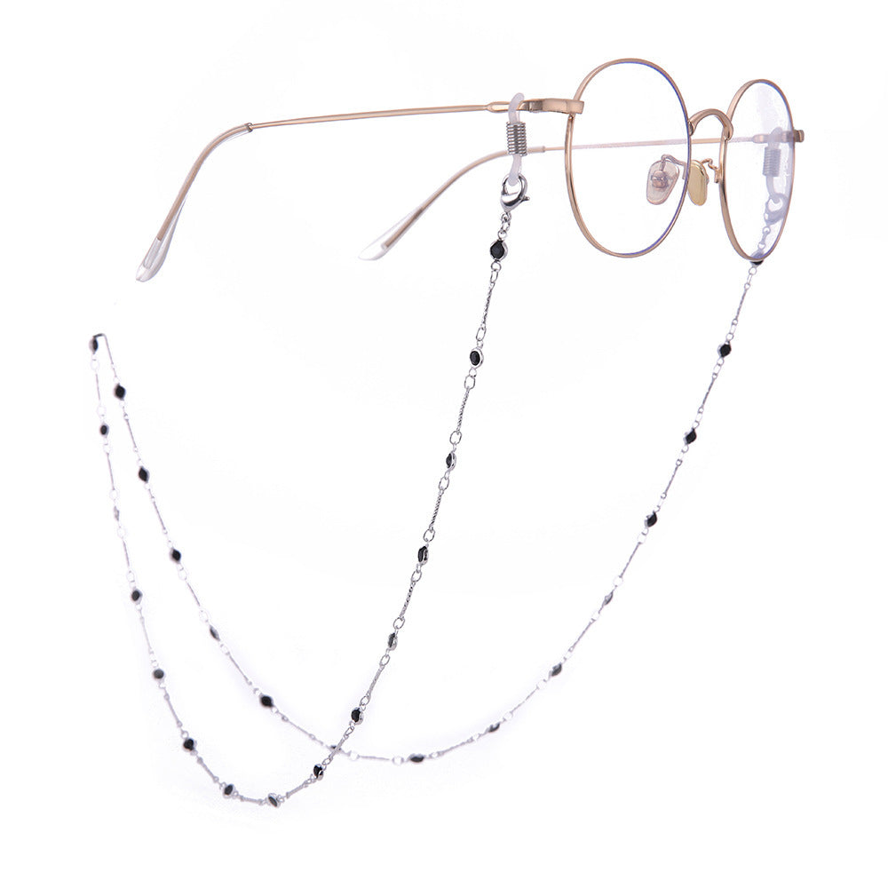 Elegant jewelry holder chain with onyx beads Kalsten