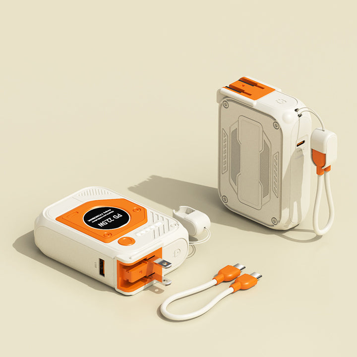 Portable power bank with multifunctional integrated charging cable Kalsten