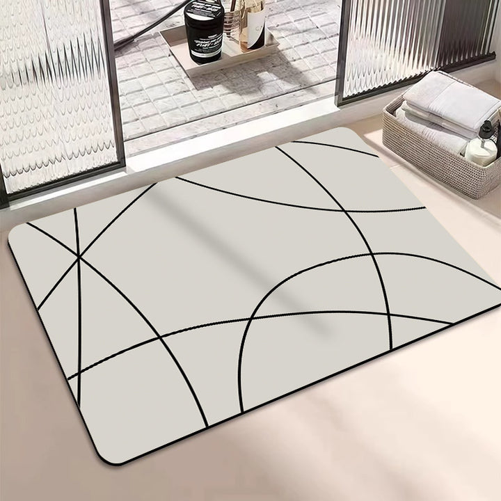 Geometric Pattern Textured Bath Mat Kalsten