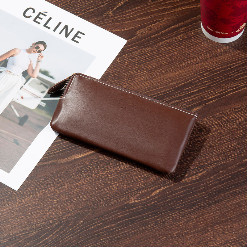 Premium Leather Zippered Travel Wallet Kalsten