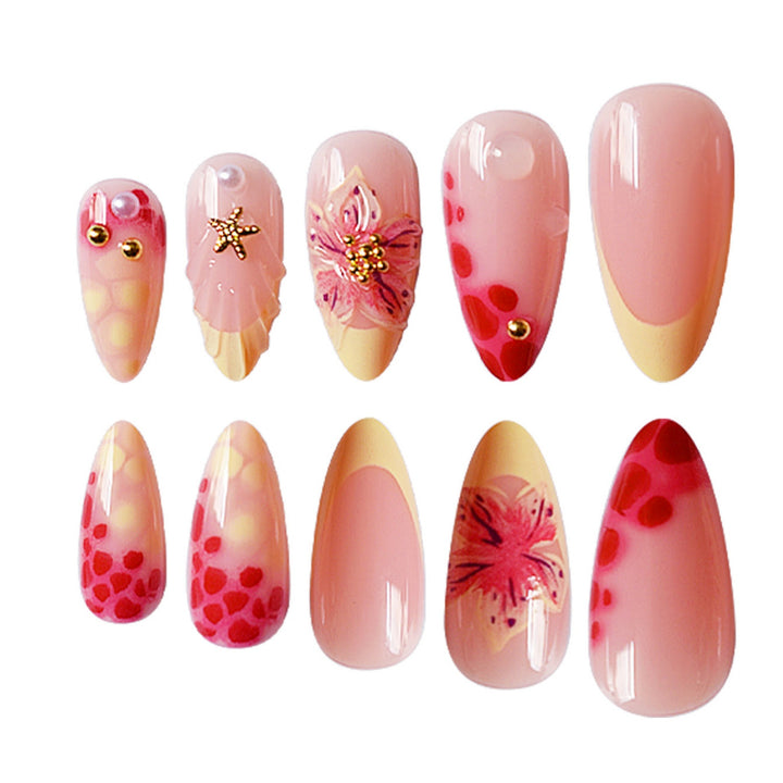 Floral 3D Acrylic Press-On Nail Art Set Kalsten