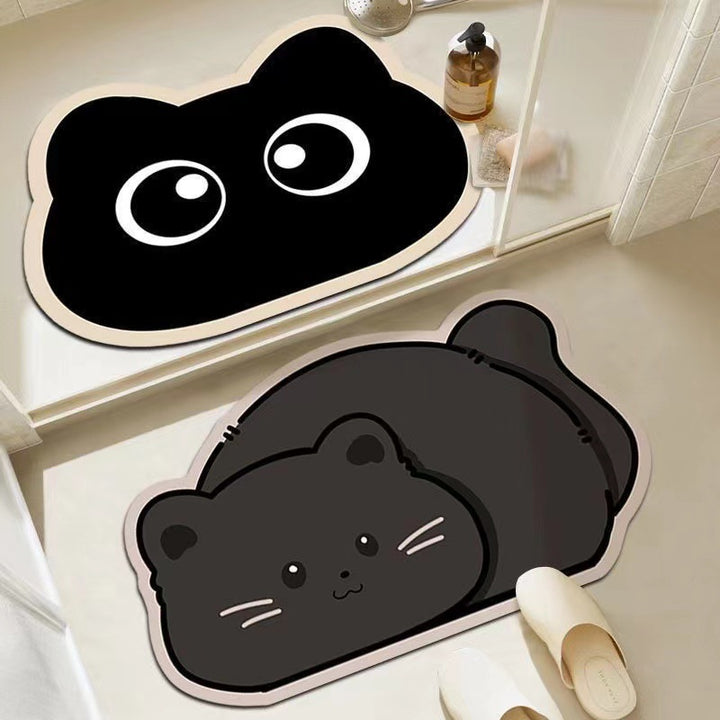 Cute Cartoon Cat Shaped Bath Mat