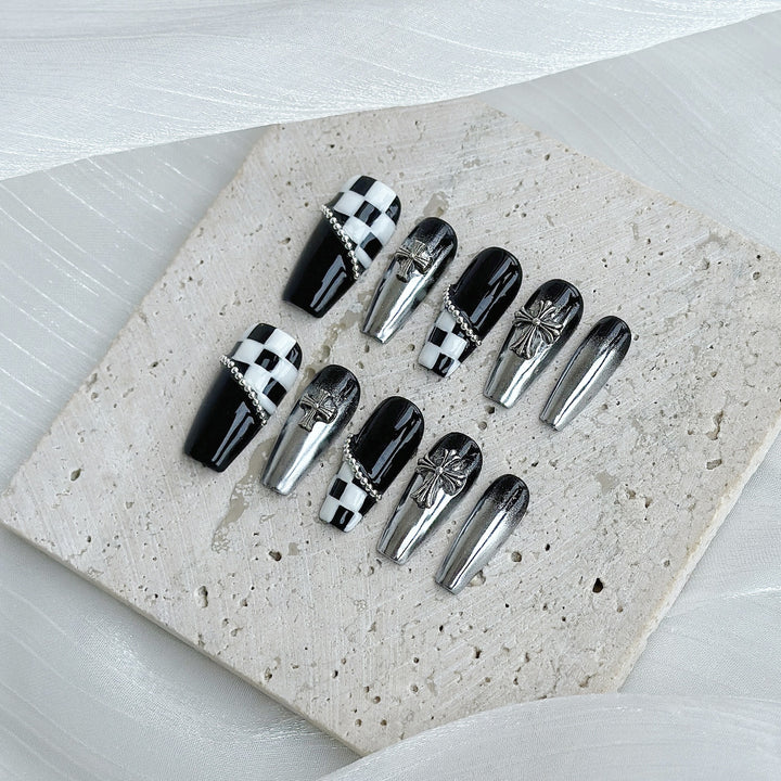 Artistic Satin Press-On Nail Set