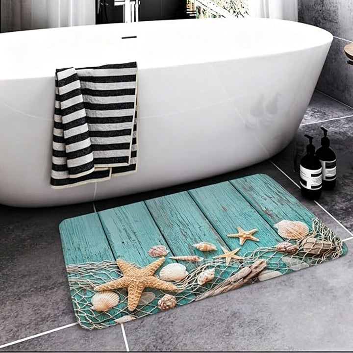Nautical-Themed Decorative Bath Mat