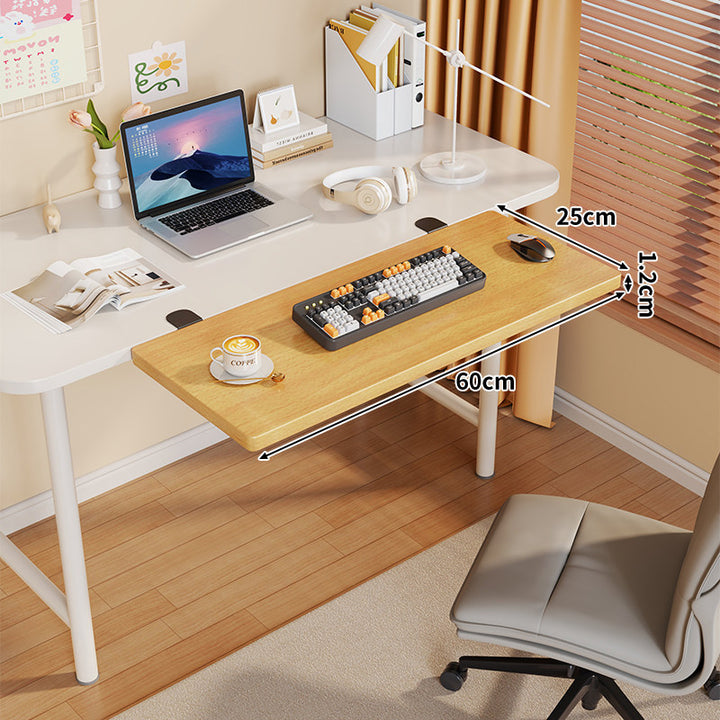Long Under-Desk Pull-Out Sliding Keyboard and Work Surface Shelf