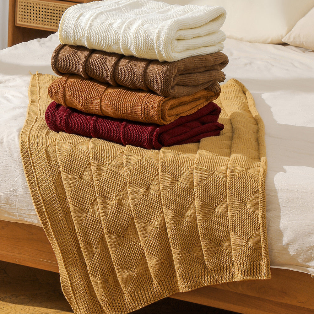 Cozy Knitted Throw Blanket Kalsten