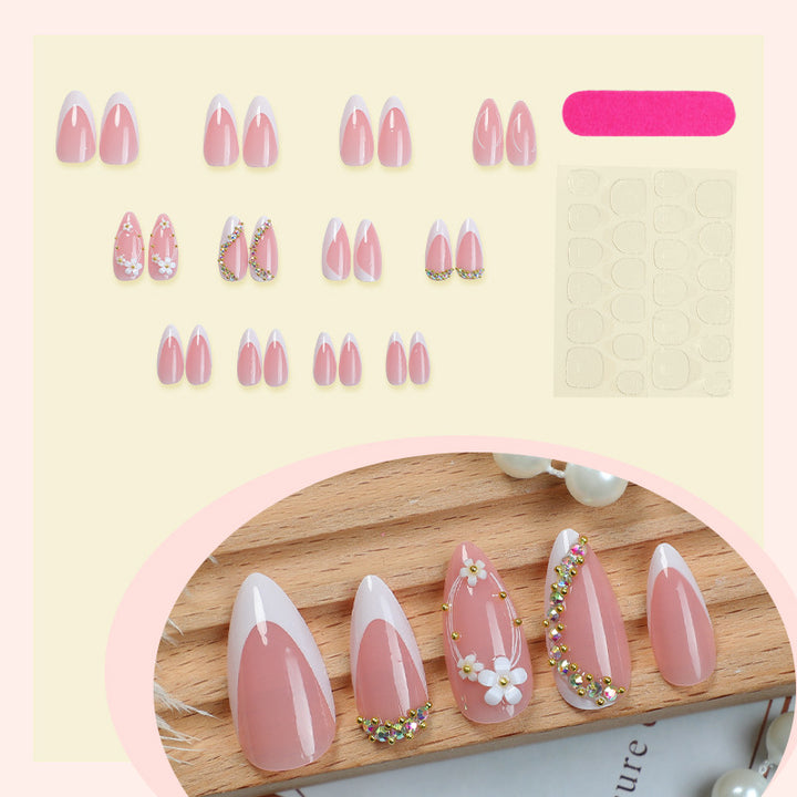 Premium Artistic Press-On Nail Set with Elegant Design Accents Kalsten