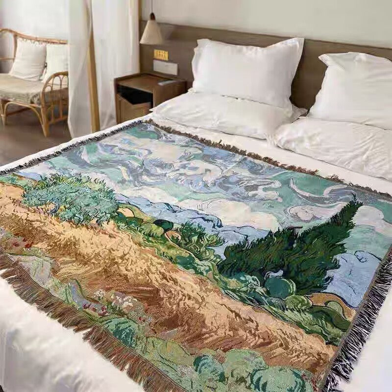 Artistic Landscape Tapestry Blanket