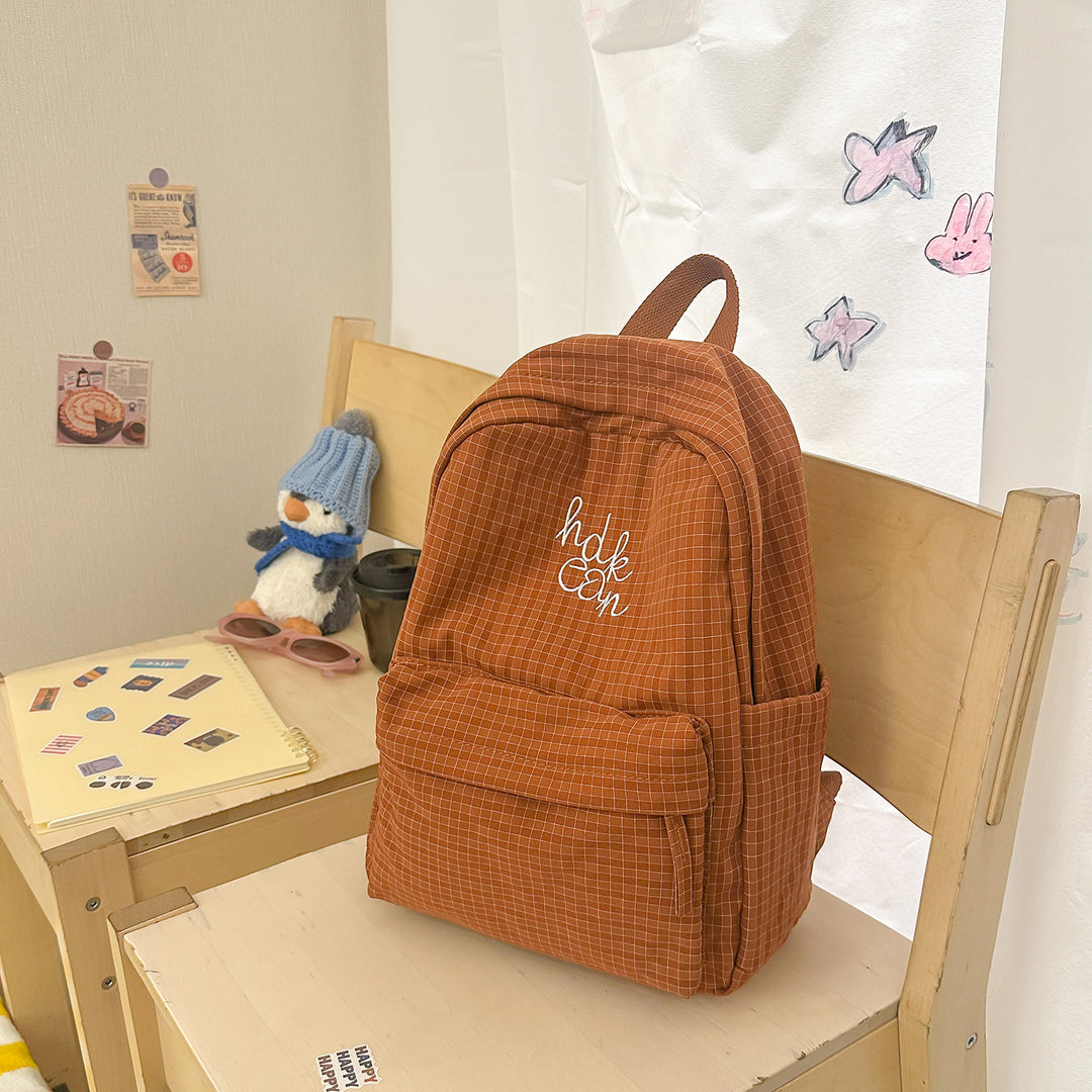 Casual Checked Patterned Backpack Kalsten