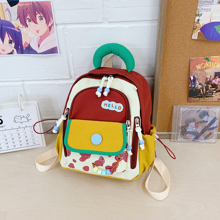 Leisure Backpack with Colorful Applications and Creative Design Kalsten