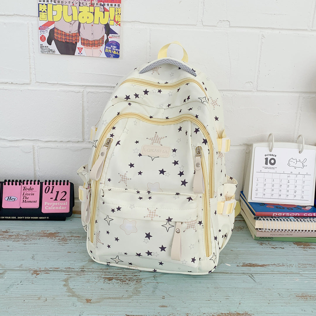 Star-Patterned Durable Backpack