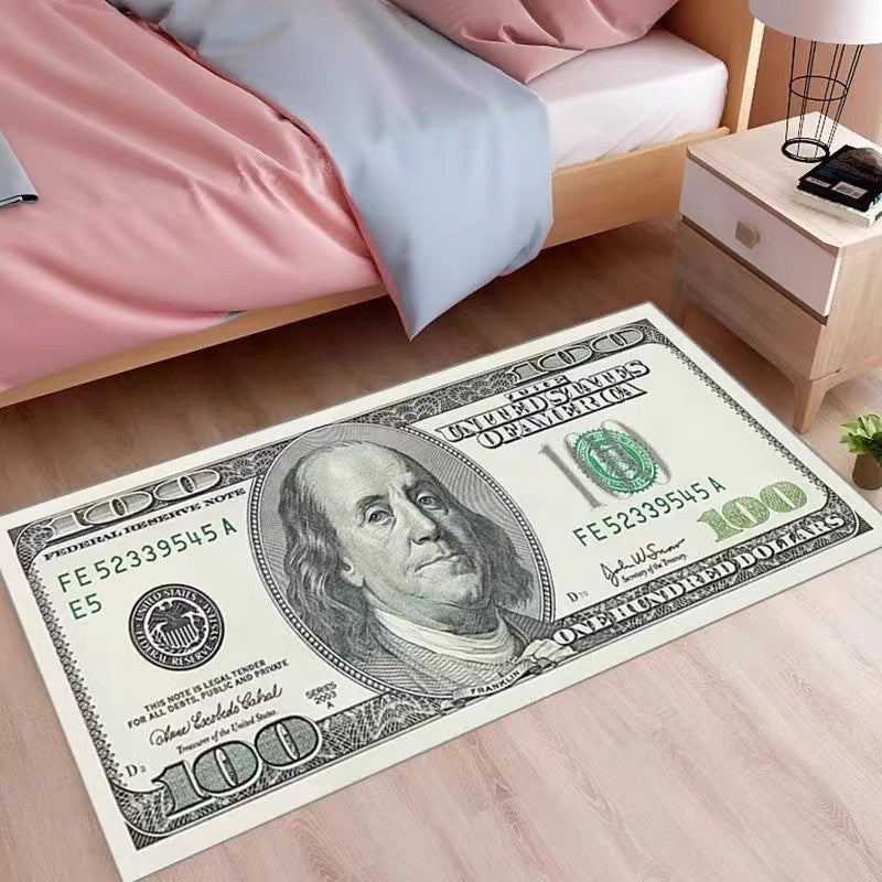 Creative Currency-Themed Area Rug