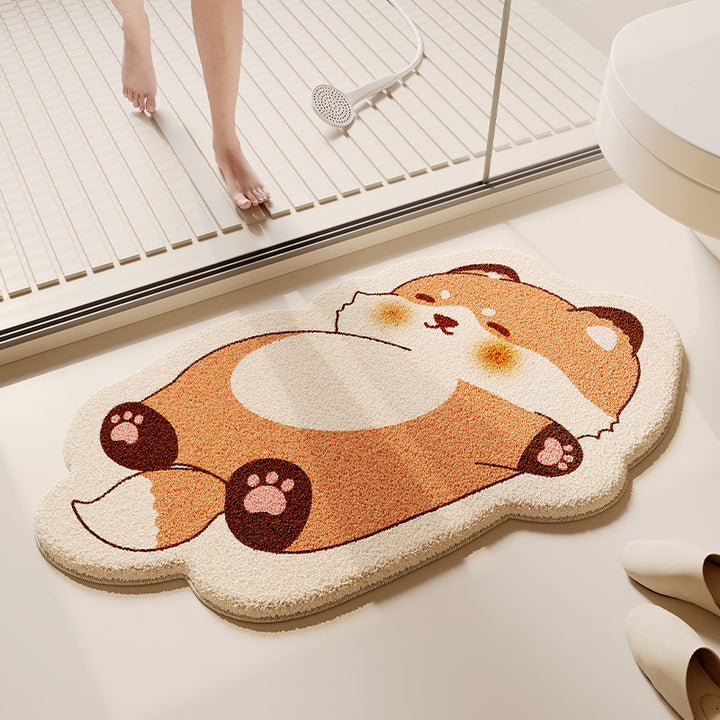 Cute Cow-Themed Bath Mat