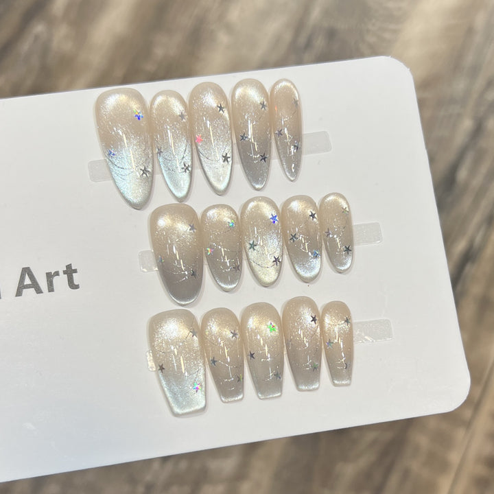 Cosmic Star-Accent Press-On Nail Set Kalsten