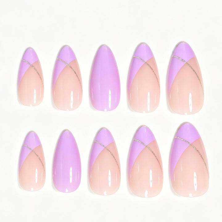 Stiletto Nail Art Tips with Gold Accents Kalsten