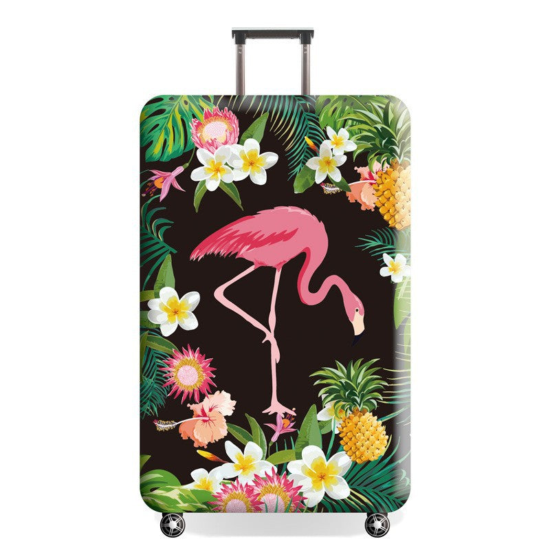 Unisex hard-shell luggage with artistic flamingo motif Kalsten