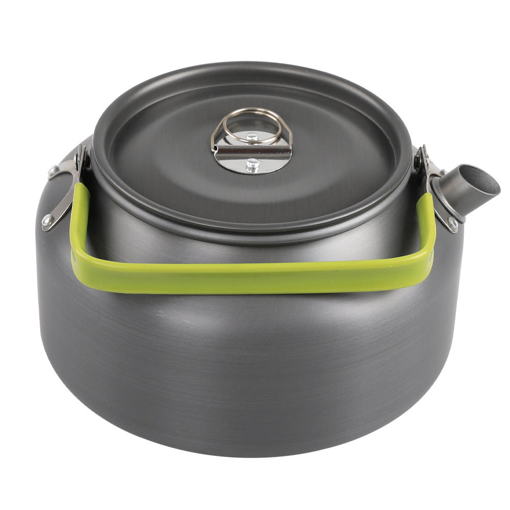 lightweight portable camping kettle with foldable silicone-grip handle and compact storage Kalsten