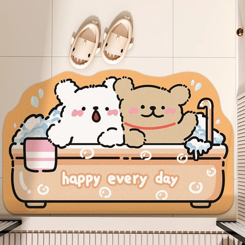 Cartoon-Themed Area Mat for Indoor Home Decor