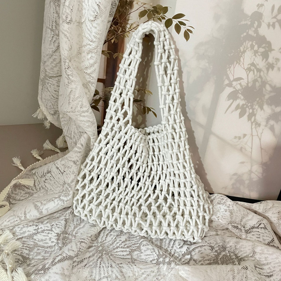 Hand-knotted tote bag with unique design Kalsten