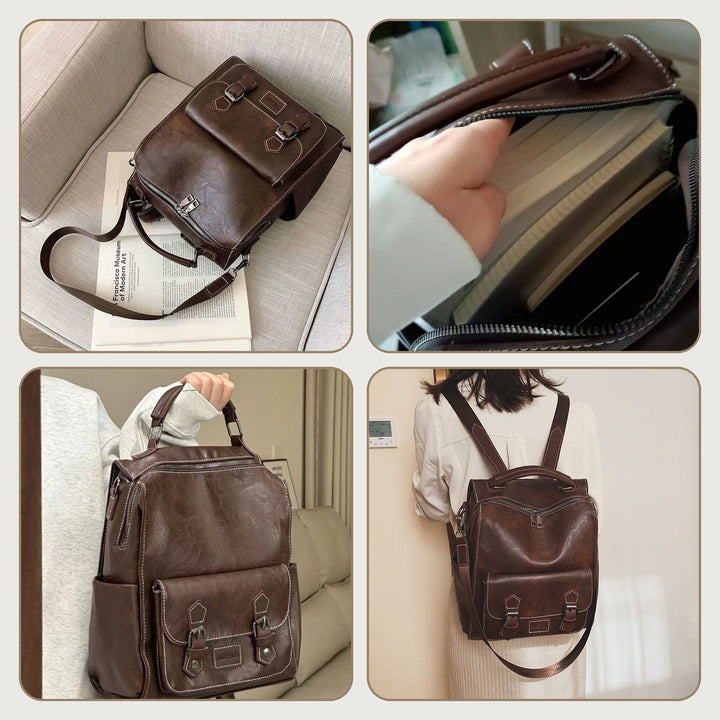 Multi-Functional Leather Backpack Kalsten