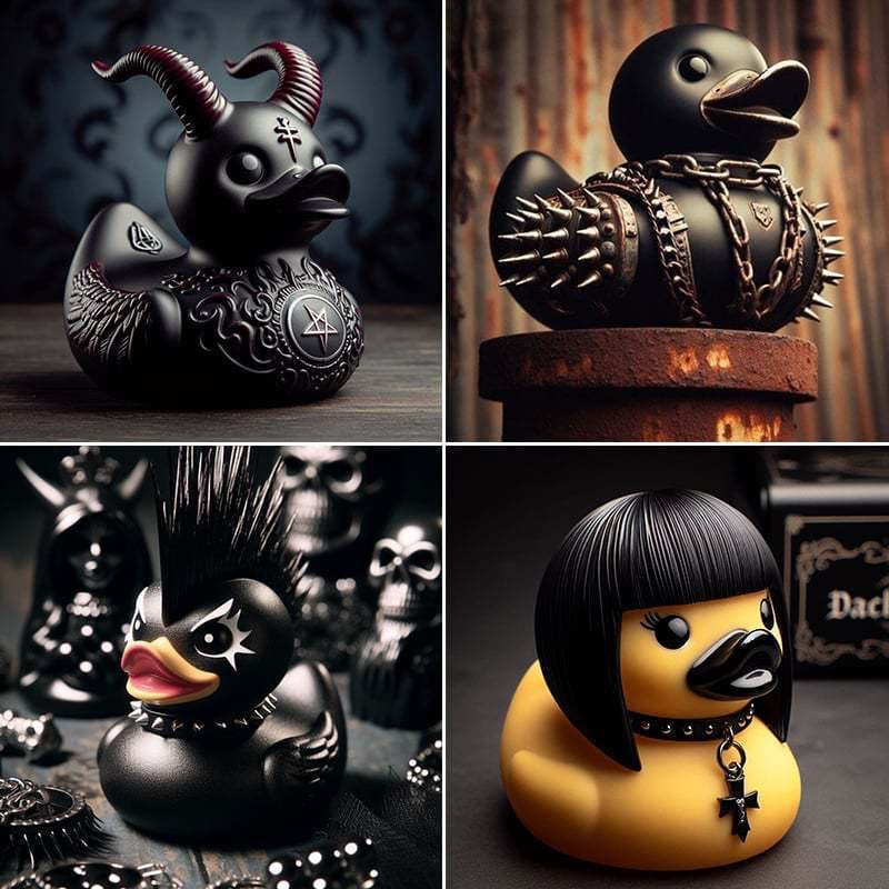 Decorative rubber duck with stylish haircut Kalsten