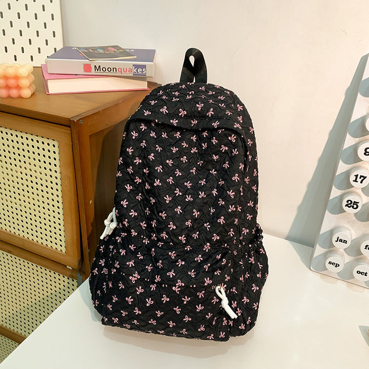 Quilted Floral Patterned Backpack Kalsten