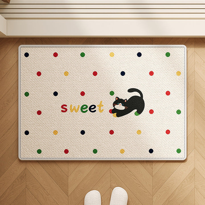 Cute Bunny-Themed Decorative Floor Mat