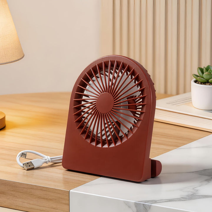 Portable table fan with USB connection and flexible tilt Kalsten