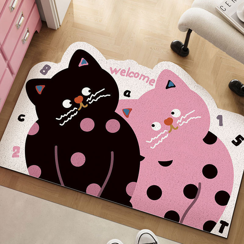 Playful Cat-Themed Decorative Mat Kalsten