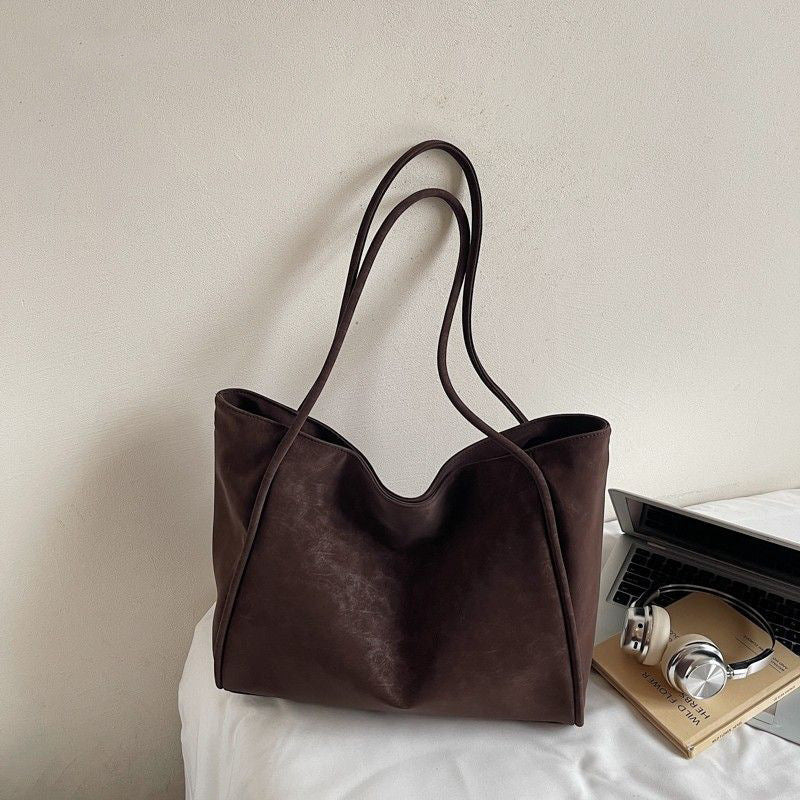Spacious Faux Leather Tote Bag Kalsten