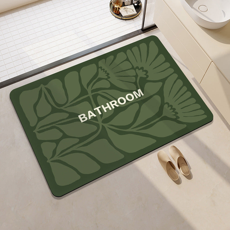 Decorative Floral Bathroom Mat Kalsten
