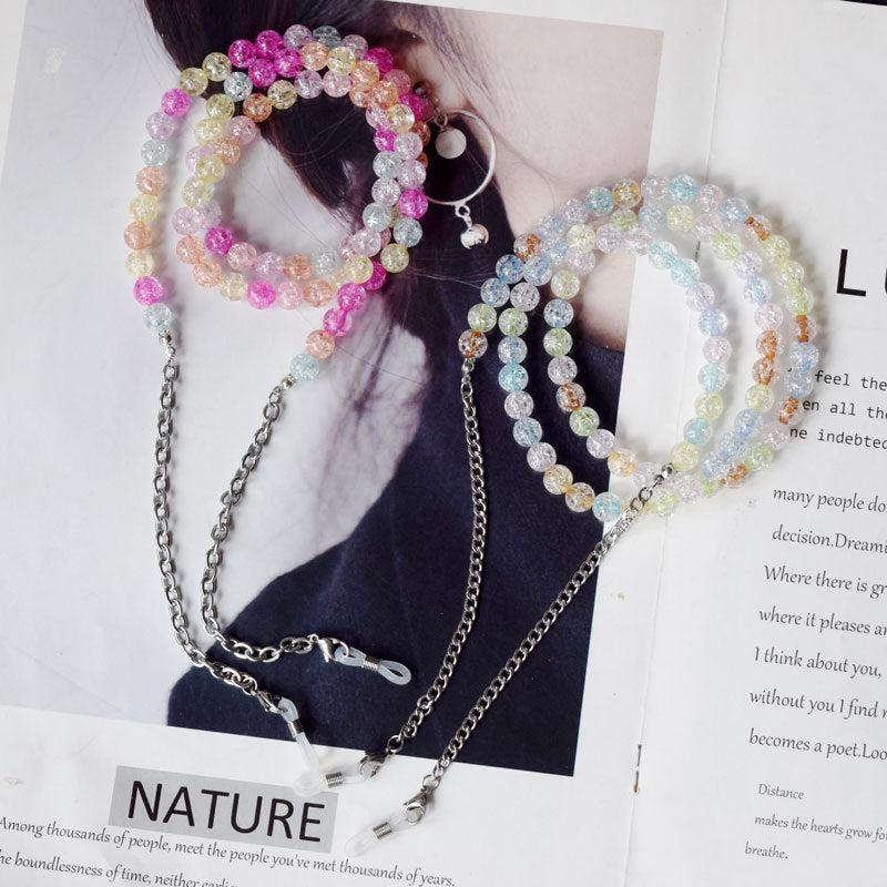Colorful Textured Beaded Eyewear Chain Kalsten