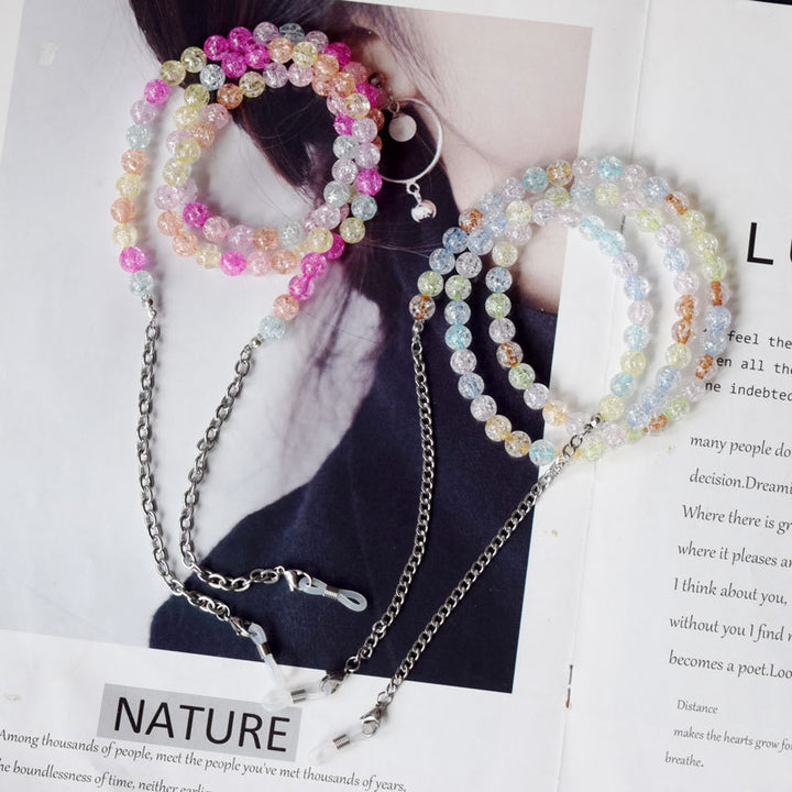 Colorful Textured Beaded Eyewear Chain Kalsten