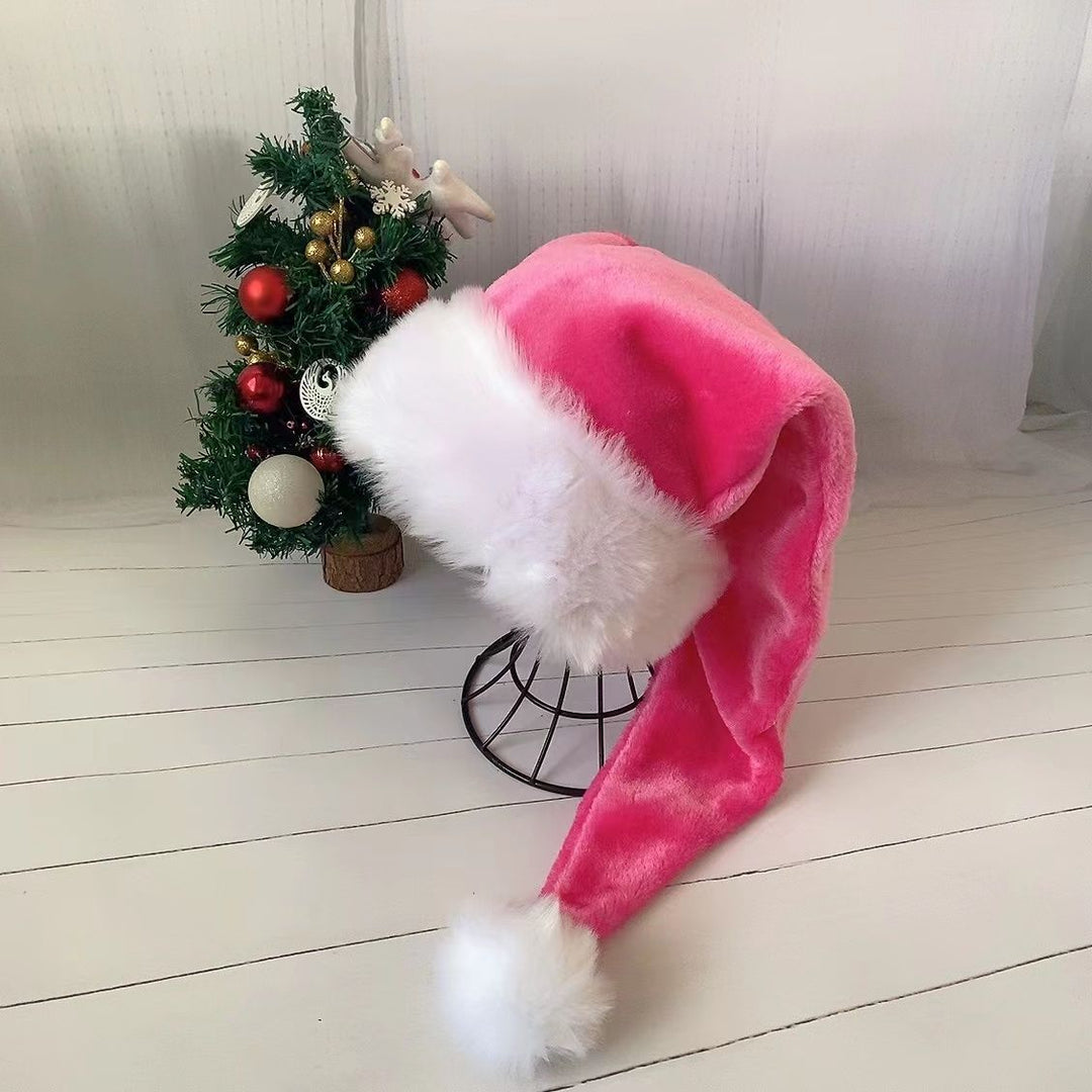 Christmas hat made of plush with luxurious faux fur