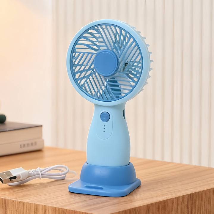 Women's Portable Table Fan with USB Charging Function and Adjustable Tilt Angle Kalsten